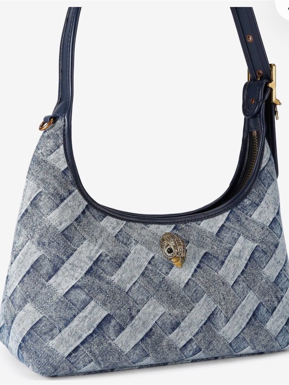 Kurt Geiger London Kurt Shoulder Bag – Denim Woven Print – NWT - Picture 4 of 8